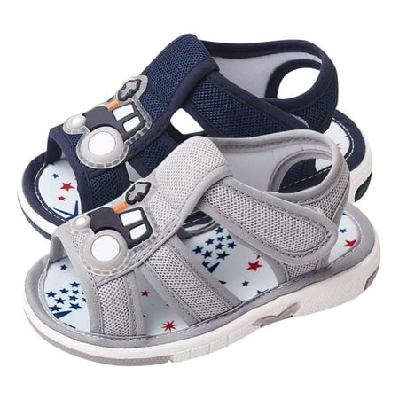 

Entyinea Summer Children Toddler Shoes Girls Sandals Flat Bottom Anti Open Toe Non Slip Breathable Soft Sandals for Girls Blue 6