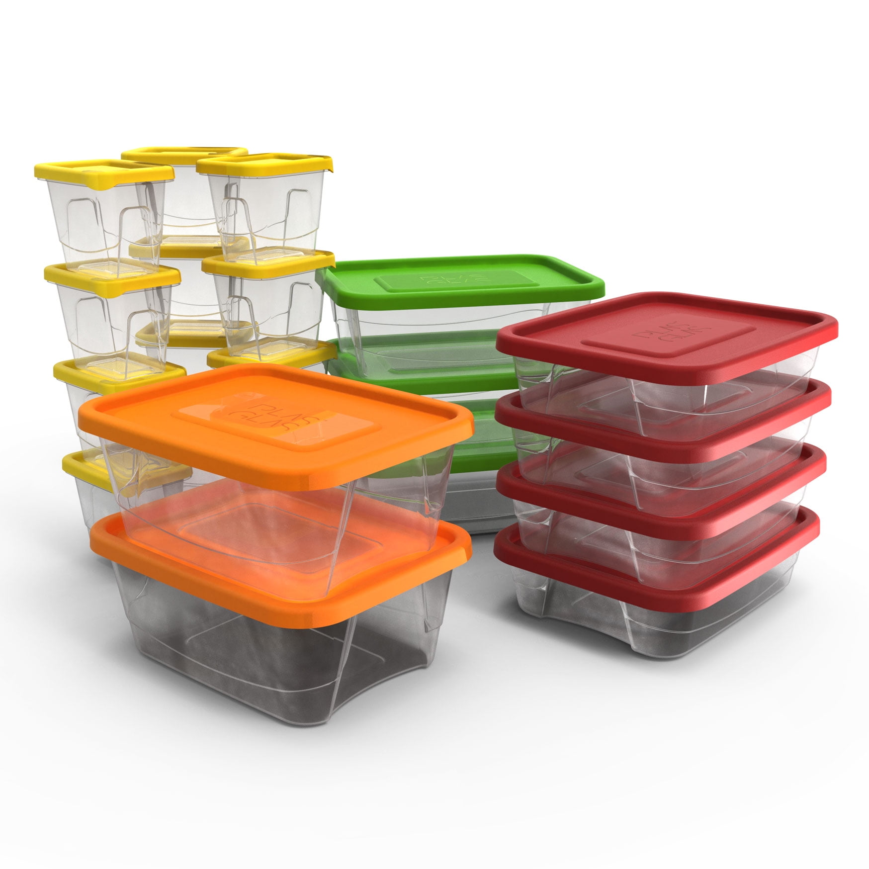 HUSANMP Extra Large Glass Food Storage Containers with Lids, Set-8-Piece  Lunch Containers, Ideal for Storing Food, Vegetables, Fruits, Baking Cake 