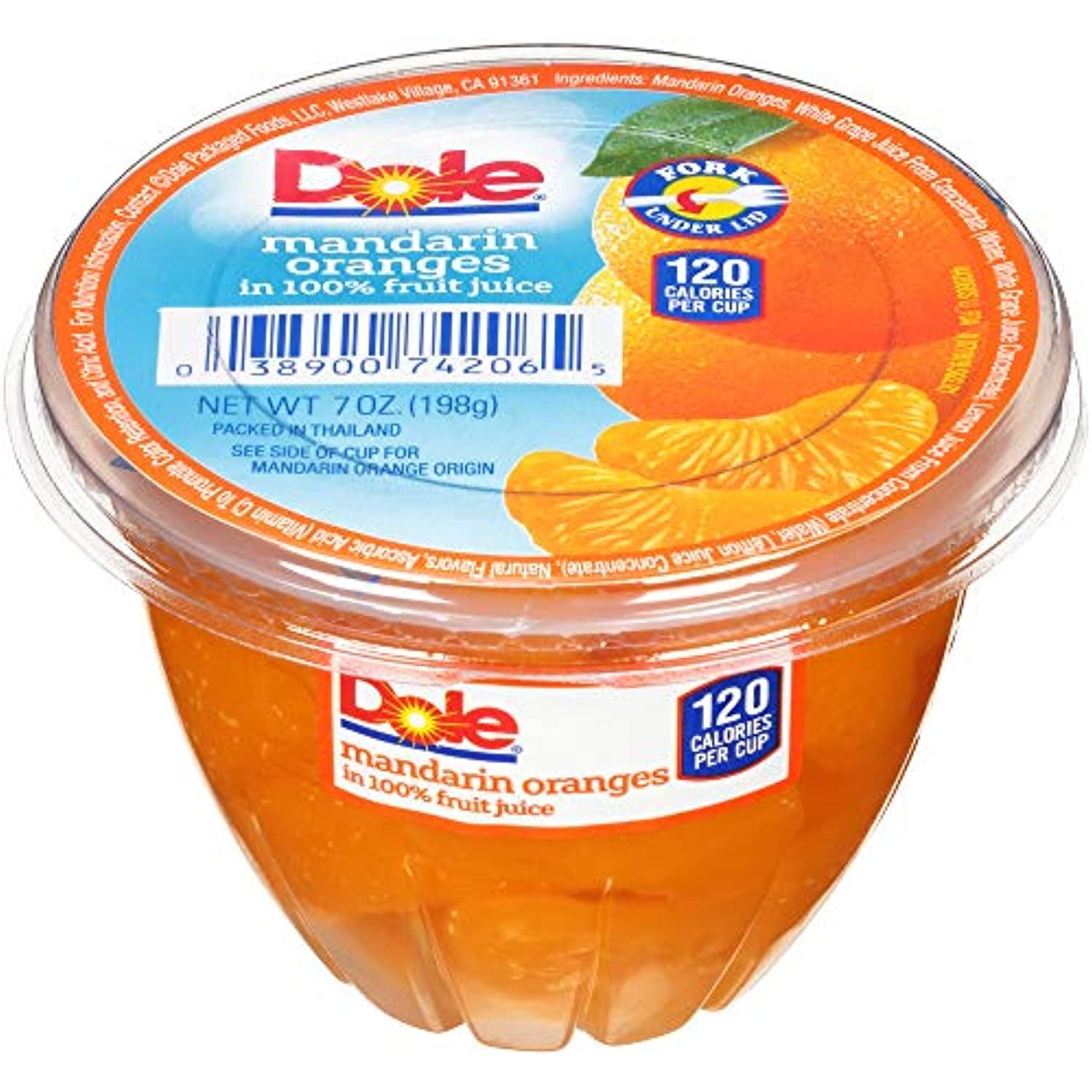 Dole Fruit Bowls Mandarin Oranges in 100 Juice, Gluten Free Healthy