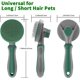 thumbnail image 5 of Cepillo para perros y gatos (verde), cepillo autolimpiante para el cuidado de perros, peine para perros y gatos con mango para pelo corto/largo, cepillo para mascotas con botón de autolimpieza para el, 5 of 5