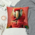 thumbnail image 2 of Autua Parrot Theme Decorative Pillow Cover for Home Couch Living Room Bed Sofa - Durable Cotton Linen Material - Indoor/Outdoor Use - Hidden Zipper Closure - 1PC Pillow Case 22x22in, 2 of 5