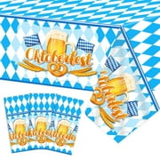 Oktoberfest Party Table Set - 3-Piece Plastic Tablecloths for Festive Decorations and Supplies - Perfect for Oktoberfest Celebrations