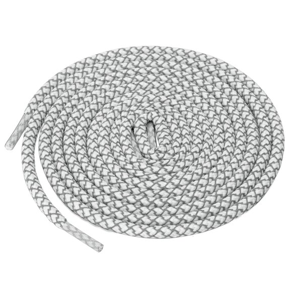 INSPIRE CHIC 2 Pairs Athletic Unisex Elastic Reflective Round Shoelaces for Sneakers White 160 cm/63"