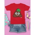 thumbnail image 3 of Lucky Poo Emoji - Fun Clover Charm Design Youth's T-shirt, 3 of 4