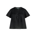 thumbnail image 5 of Terra & Sky Women's Plus Short Sleeve Smock Yoke Top, Sizes 0X-5X, 5 of 5