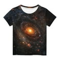 thumbnail image 1 of HVOBBTY T-shirt Décontracté à Manches Courtes pour Tout-Petits, T-shirt d'Été Imprimé Décontracté pour Enfants avec Grand Col Rond Manches Courtes Noir, 7 Ans, 1 of 5