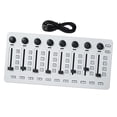thumbnail image 1 of Mezclador controlador MIDI portátil con 8 perillas, ligero, profesional, fácil de usar, consola de mezcla MIDI con controlador USB, 1 of 8