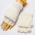 thumbnail image 2 of Skpblutn Glove Thermal For S Coral Fleece Elastic Cuff Lined Winter Warm Gloves White One Size, 2 of 4