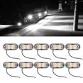 thumbnail image 2 of Trailer Side Light  Side Marker Light 10Pcs 12V 2LED LED Side Lamp Side Marker Light For Trailer Truck Use White, 2 of 8
