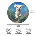 thumbnail image 3 of 15.4" Round Placemat Set of 6 Polyester Fabric Place Mats Non-Slip Dining Kitchen Table Mats for Kitchen Party Decor The Dog Is Running, 3 of 5