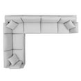 thumbnail image 2 of Modular Sectional Sofa Couch, Light Grey Gray, Fabric, Living Kitchen Cafe Bistro Hospitality Restaurant, Modern Contemporary HB33228, 2 of 5
