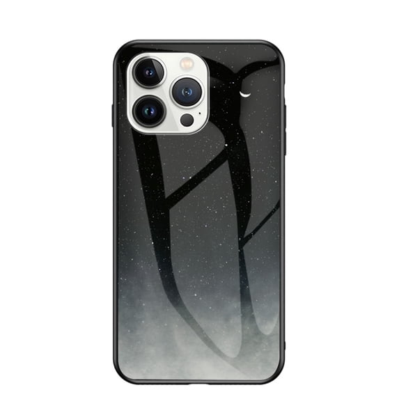 SaniMore for iPhone 14 Pro Max 6.7 2022 Case, Toughened Glass & TPU Bumpers Anti-Fall Strong Lightweight Starry Sky Glass Full Body Protective Cover for iPhone 14 Pro Max, Star