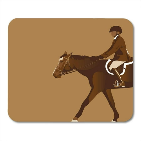 Jumper Saddle Pad - LADDKE Brown Derby Equestrian Rider Horse Jumper Reins Saddle Boots Mousepad Mouse Pad Mouse Mat 9x10 inch