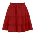 thumbnail image 5 of Oplxuo Womens Summer Flowy Mini Skorts Skirts High Waist Ruffle Tiered Casual Cute Boho Beach Short Skirts, 5 of 5