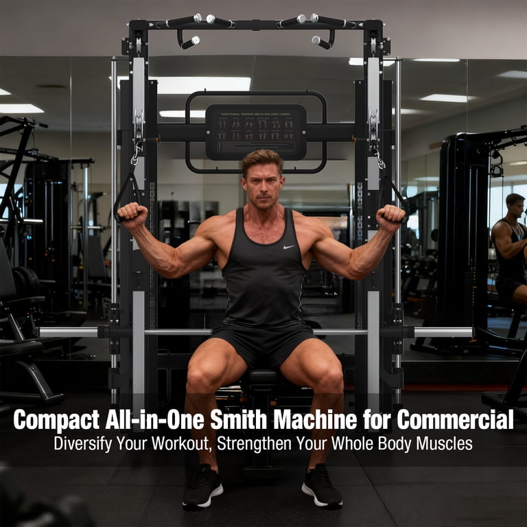 Functional Trainer Smith Machine for Commercial, Multifunctional