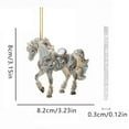 thumbnail image 5 of Ikeay Acrylic Horse Christmas Ornament Set of 4, 2025 Christmas Tree Decor, Car Pendant, Home Holiday Hanging Decoration, 5 of 5