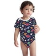 thumbnail image 3 of Balery Rocket Satellite Pattern Baby Climbing Clothes Infant Bodysuit Cute Infant Bodysuit Baby Romper-3 Months, 3 of 7