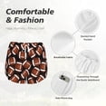 thumbnail image 6 of Lsque Brown Football On Black Printed Women's Running Shorts with Liner Pockets,Elastic Quick Dry Workout Athletic Gym Yoga Shorts,Womens High Waist Shorts-Small, 6 of 9