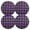 Purple, variant on Ryvnso Purple Checkered Grid Pattern Round Plate Mats Dining Table Placemat Set of 4 for Holiday Decoration