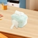 thumbnail image 5 of Dispensador de servilletas con diseño de gato en forma de caja de pañuelos de dibujos animados para baño y cocina. azul, 5 of 7