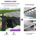 thumbnail image 6 of PURPLE LEAF Outdoor Retractable Pergola with Sun Shade Canopy 10' x 10' Patio Aluminum Pergola Shelter for Backyard Deck Garden Modern Metal Grape Trellis Pergola, Gray, 6 of 10