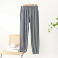 thumbnail image 2 of HBGVBA Pajamas Pants for Men,Mens Soft Sleep Pants,Men's Solid Color Soft Friendly Elastic Waist With Pockets Tapered Leg Sleep Home Pants, 2 of 4
