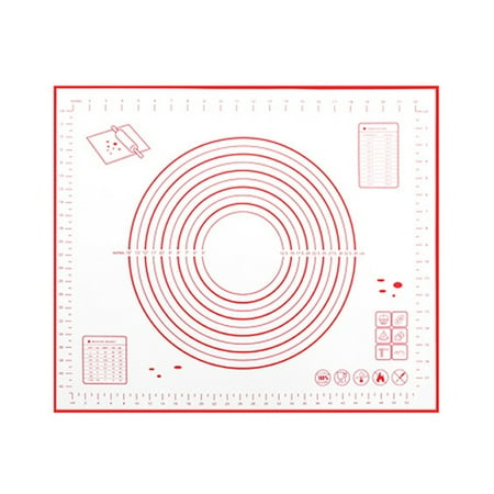 

Suzicca Silicone Making Baking Mat BBQ Mat with Clear Scale Design Washable Rotatable for Home Kitchen Daily Use