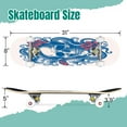 thumbnail image 2 of 31'' Complete Skateboard 7 Layer Canadian Maple Double Kick Deck Skateboards Skull patterns flowers snakes grunge style Skate Board for Beginner Adult Gifts, 2 of 5