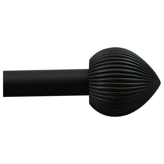 Urbanest Bourgeon Curtain 3/4" Rod, Black, 28"-48"