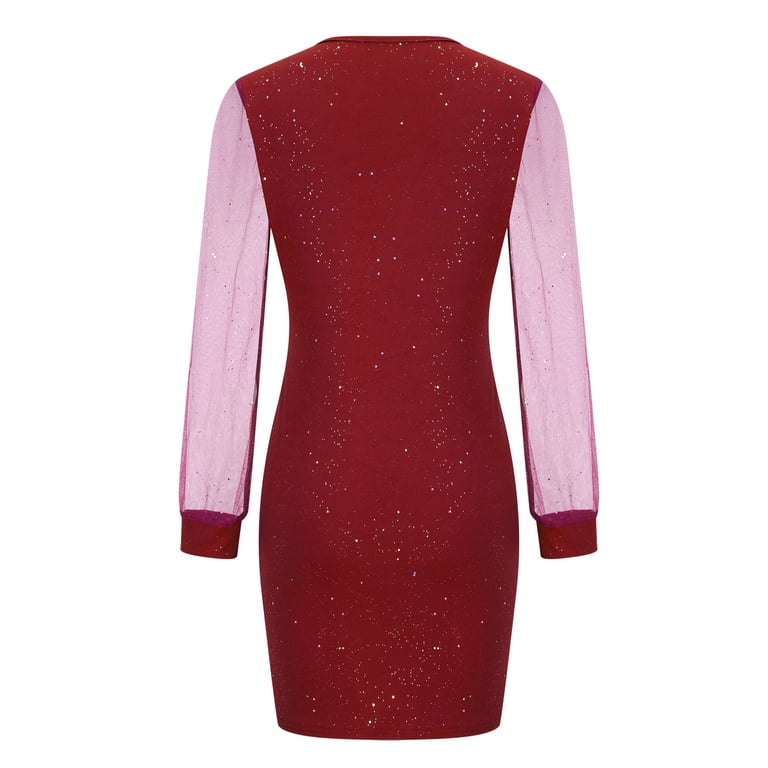 chinese dress ladies Final Sale Plus Size Long Sleeve Collar Button Up BodyCon Dress in Red –  Chic And Curvy main image 1