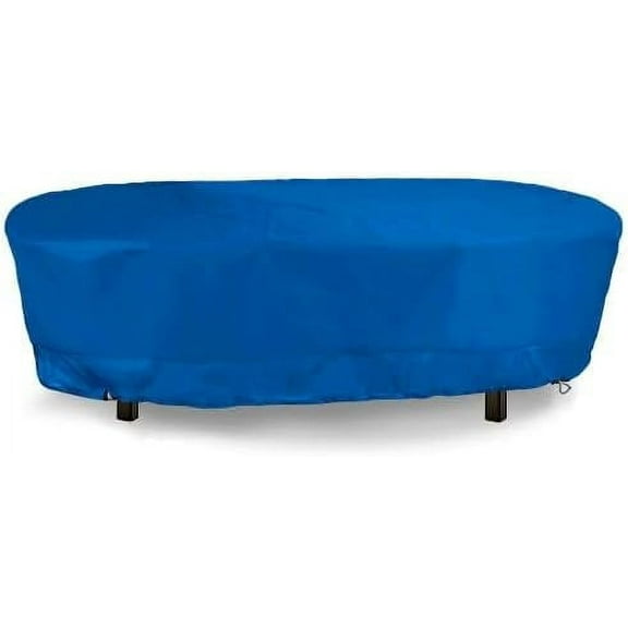 Eevelle Meridian Patio Oval Table Cover with Marine Grade Fabric - Waterproof Outdoor Table Cover - 600D Furniture Set Covers for Dining Table - Easy to Install - 25.5"H x 60"L x 36"W, Royal Blue