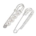 thumbnail image 1 of Broche de seguridad de 2 piezas para de boda, accesorios de joyería de vestido de noche Plata-01 Zulema alfileres de seguridad, 1 of 8