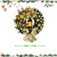 thumbnail image 1 of Decoración navideña para el hogar, corona de Navidad con bola de lazo ligero, flor roja grande, Nochevieja, 2024, decoración de puerta, ventana y habitación, 1 of 4