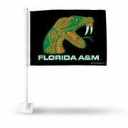 Angle View: Florida A&M Rattlers Black Car Flag