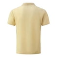thumbnail image 4 of Green Shirt Men Shirt Golf Shirt Dry Fit Mens Polo Shirts Short Sleeve Performance Golf Polos Beige L, 4 of 5