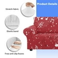 thumbnail image 6 of XYZCANDO Red Musical Note Stretch Sofa Slipcover 1 Piece Beach Tropical Couch Cover, 4 Seater Soft Elastic Bottom Sofa Slipcover for Living Room, 6 of 6
