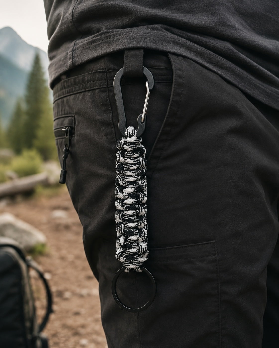 Paracord loop keychain