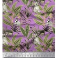 thumbnail image 1 of Soimoi Rayon Fabric Leaves & Lemur Animal Print Sewing Fabric Yard 56 Inch Wide, 1 of 3