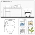 thumbnail image 6 of Lechuza USA 17" Matte Black Classico Round Outdoor Planter with Water Reservoir, 6 of 6