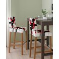 thumbnail image 2 of Red Grey Black Bar Stool Covers Set of 4, Irregular Modern Geometric Abstract Stretch Washable Bar Chair Covers with Backs, Removable Pub Counter Height Chair Cover for Kitchen Dining Room Cafe, 2 of 7