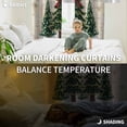 thumbnail image 3 of Fsddascl Christmas Tree Blackout Curtains for Bedroom/Living Room, Thermal Insulated Kitchen Curtains, Xmas Tree Snowflake Balls Botanical Grommet Darkening Window Treatment Drapes 52"x72"x2, 3 of 6