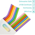 thumbnail image 4 of 12pcs Silicone Straws Reusable Straws Drinking Rubber Straws Reusable Straws for Kids Biodegradable Straws Bendy Straws, 4 of 5