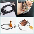 thumbnail image 4 of Kironypik 30 Pieces Leather Necklace Cord Portable Electroplate Tear-resistant Pendant Bracelets Jewelry Making Chain Rope with Clip Black 2mm, 4 of 6