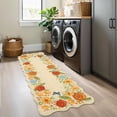 thumbnail image 2 of Garvee 2'x6' Area Rugs Washable Foldable Print Runner Rug, Non-Slip Low Pile Rug Distressed Indoor Floral Rugs for Hallway, Laundry Room Rug, Farmhouse Kitchen Mat, Yellow, 2 of 8
