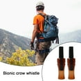 Kinaerty 2Pcs Bionic Crow Whistles Clear Loud Sound Compact Size