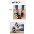 thumbnail image 4 of New Orthopedic Shoes Rainbow Sneakers - Slip On Air Cushion Walking Shoes with Arch Support, Lace Up Breathable Platform Walking Shoes, Women's Non-Slip Stretch Casual Sneakers, 4 of 6