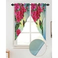 thumbnail image 2 of Swag Curtains, Spring Summer Hummingbird Rod Pocket Kitchen Curtains Valances Tier Curtains Swag Valance Curtains for Bedroom Living Room 28" x 36", 2 Panels, 2 of 6