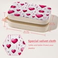 thumbnail image 5 of Valentine's Day Velvet Portable Storage Box with Removable Compartment - a Stylish Decorative Box, Bracelet Holder, and Jewelry Stand - Gift, 5 of 7