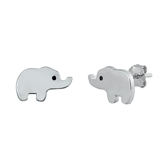 Sterling Silver Little Elephant Stud Earrings