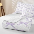 thumbnail image 4 of Erosebridal Vintage Ribbon Stripes Bow Quilt Full for Girls,Teens Women Chic Floral Bowknot Full Bedspread Sets, 4 of 7